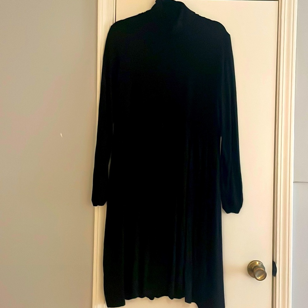 XL Black Motherhood Maternity Turtleneck Dress